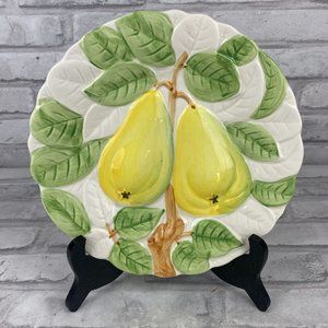 Shafford Fruit Du Jour Hand Painted  Japan 1987 8" Pear Plate Vintage